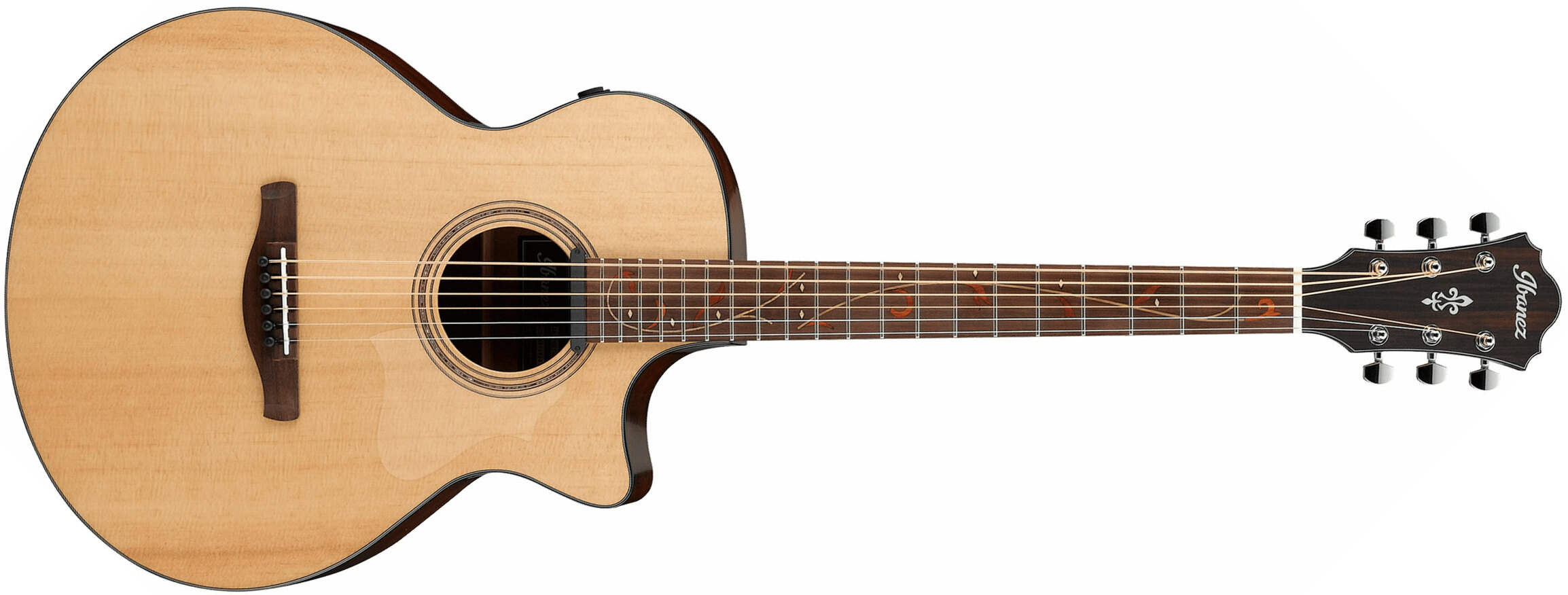 Ibanez Ae275bt Lgs Baritone Concert Cw Epicea Okoume Kat - Natural Low Gloss - Electro acoustic guitar - Main picture