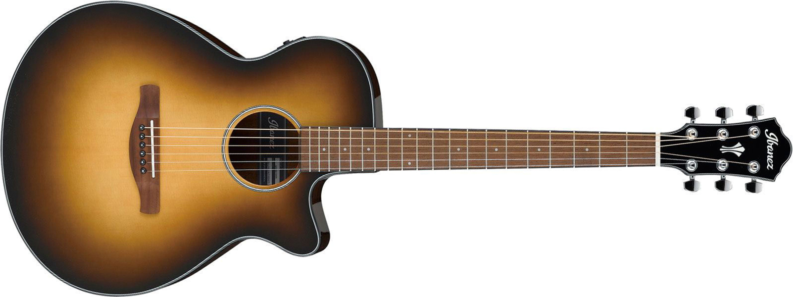 Ibanez Aeg50 Dhh Concert Cw Epicea Sapele Wal - Dark Honey Burst - Electro acoustic guitar - Main picture