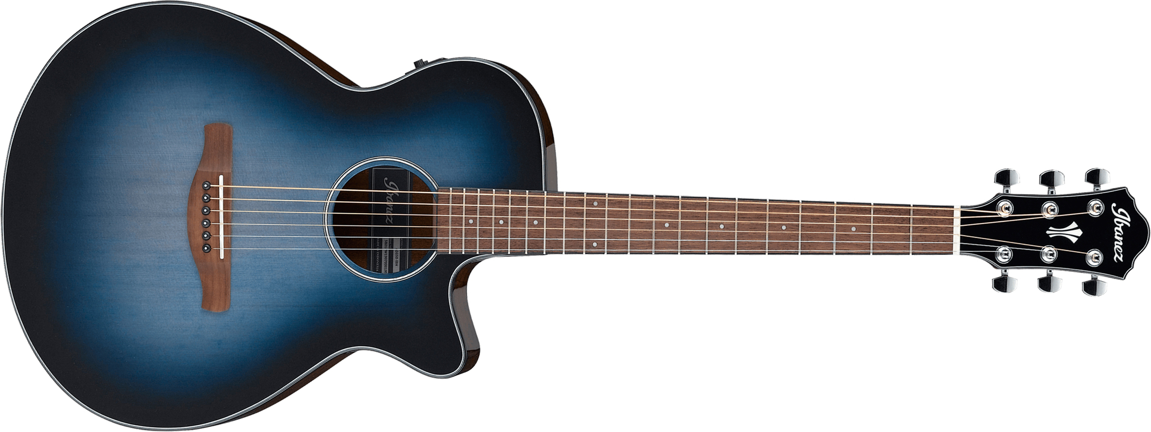 Ibanez Aeg50 Ibh Concert Cw Epicea Sapele Wal - Indigo Blue Burst - Electro acoustic guitar - Main picture