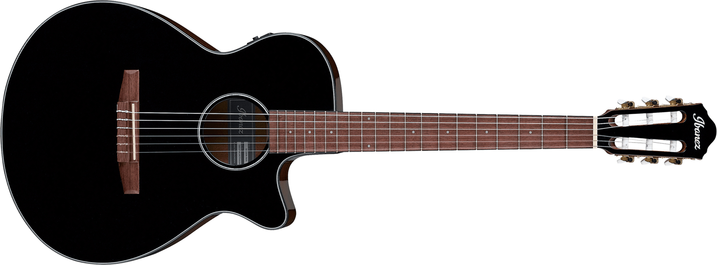 Ibanez Aeg50n Bk Concert Cw Epicea Sapele Wal - Black - Classical guitar 4/4 size - Main picture