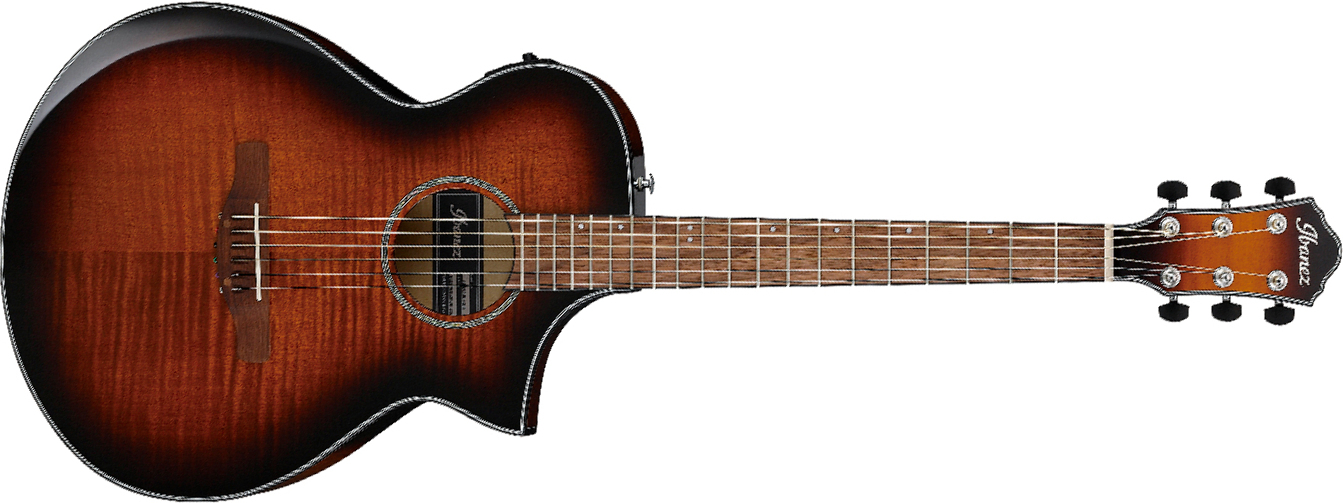 Ibanez Aewc400 Ams Grand Concert Cw Tout Erable Lau - Amber Sunburst - Folk guitar - Main picture