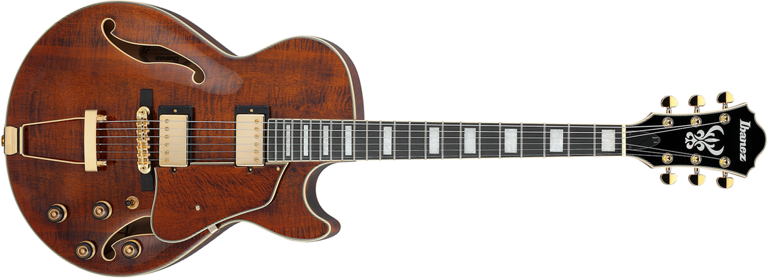 Ibanez Ag95mg Da Artcore Expressionist 2h Ht Eb - Dark Amber - Str shape electric guitar - Main picture