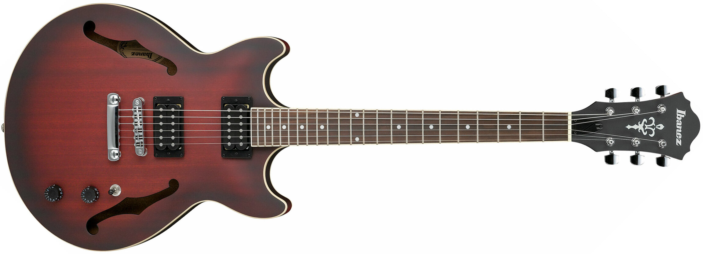 Ibanez Am53 Srf Artcore Hh Ht Wal - Sunburst Red Flat - Semi-hollow electric guitar - Main picture