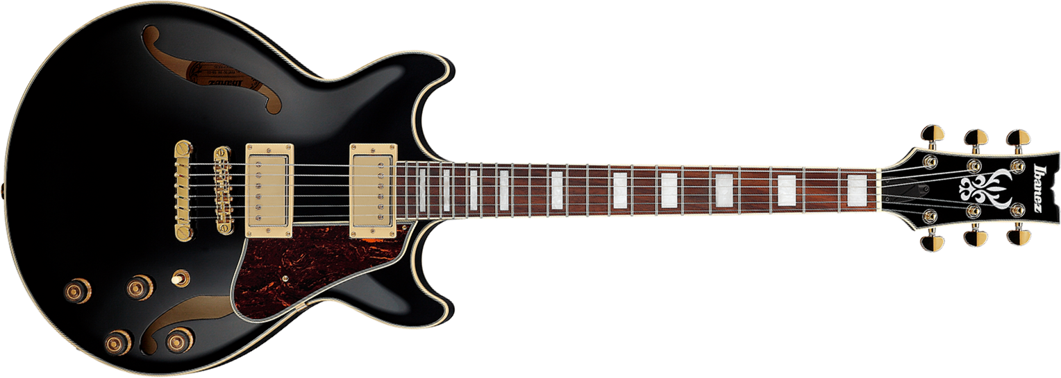 Ibanez Am73g Bk Artcore 2h Ht Rw - Black - Semi-hollow electric guitar - Main picture