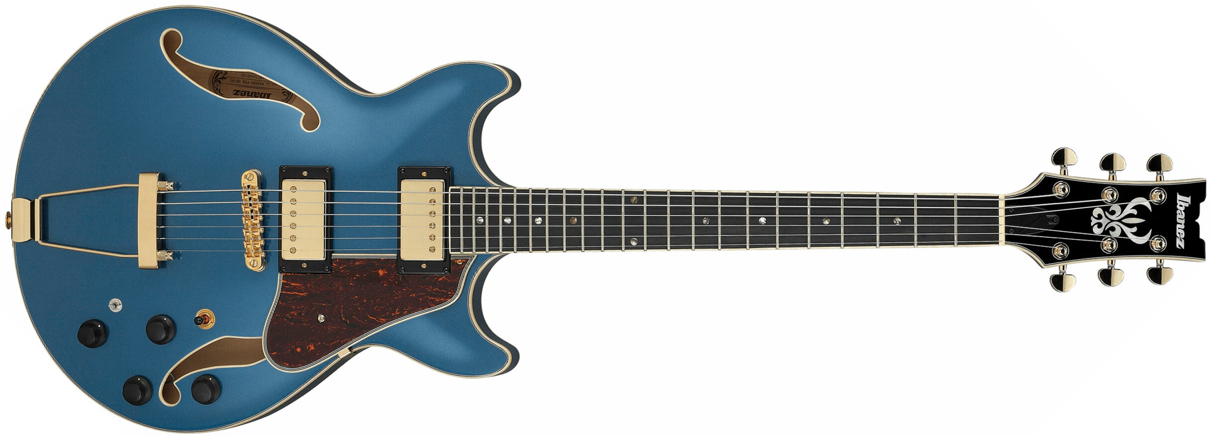 Ibanez Amh90 Pbm Artcore Expressionist 2h Ht Eb - Prussian Blue Metallic - Hollow-body electric guitar - Main picture