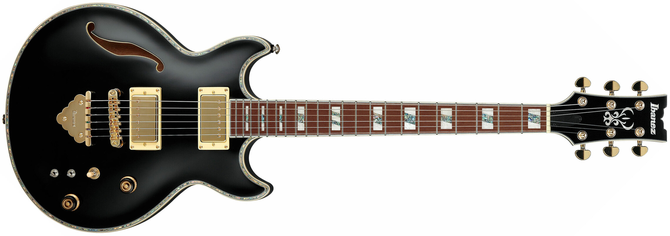 Ibanez Ar520h Bk Standard Hh Ht Jat - Black - Hollow-body electric guitar - Main picture