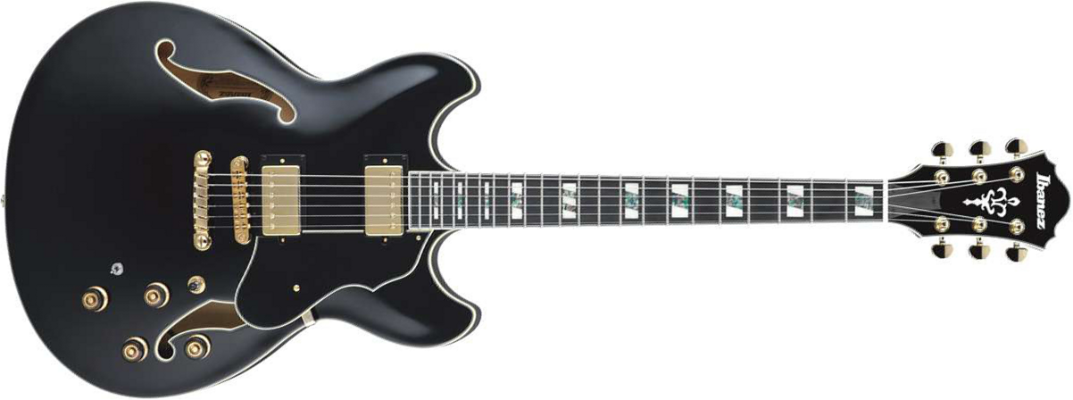 Ibanez As153b Bk Artstar - Black - Semi-hollow electric guitar - Main picture