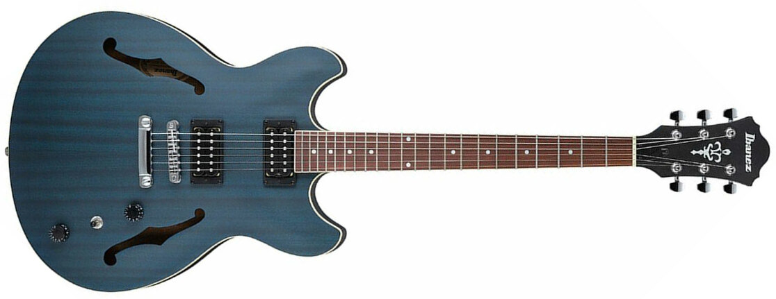 Ibanez As53 Tbf Artcore Hh Ht Lau - Trans Blue Flat - Semi-hollow electric guitar - Main picture
