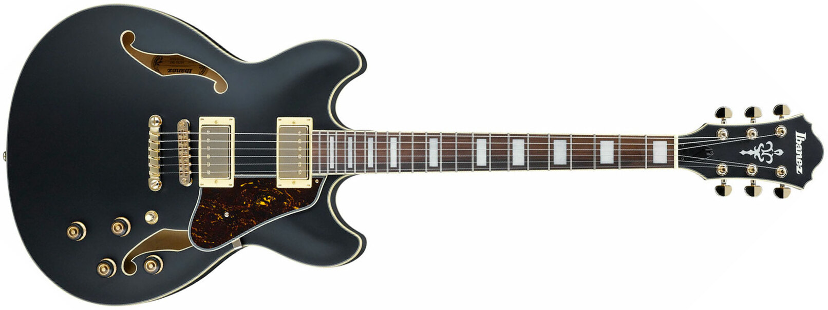 Ibanez As73g Bkf Artcore Hh Ht Rw - Black Flat - Semi-hollow electric guitar - Main picture