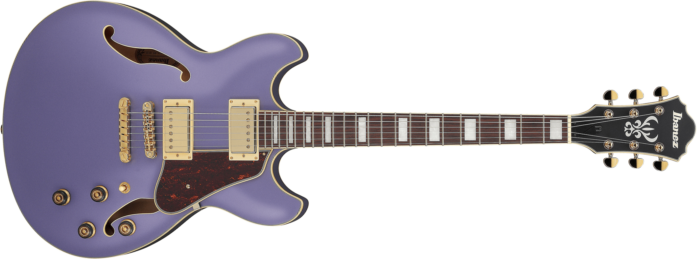 Ibanez As73g Mpf Artcore 2h Ht Rw - Metallic Purple Flat - Semi-hollow electric guitar - Main picture