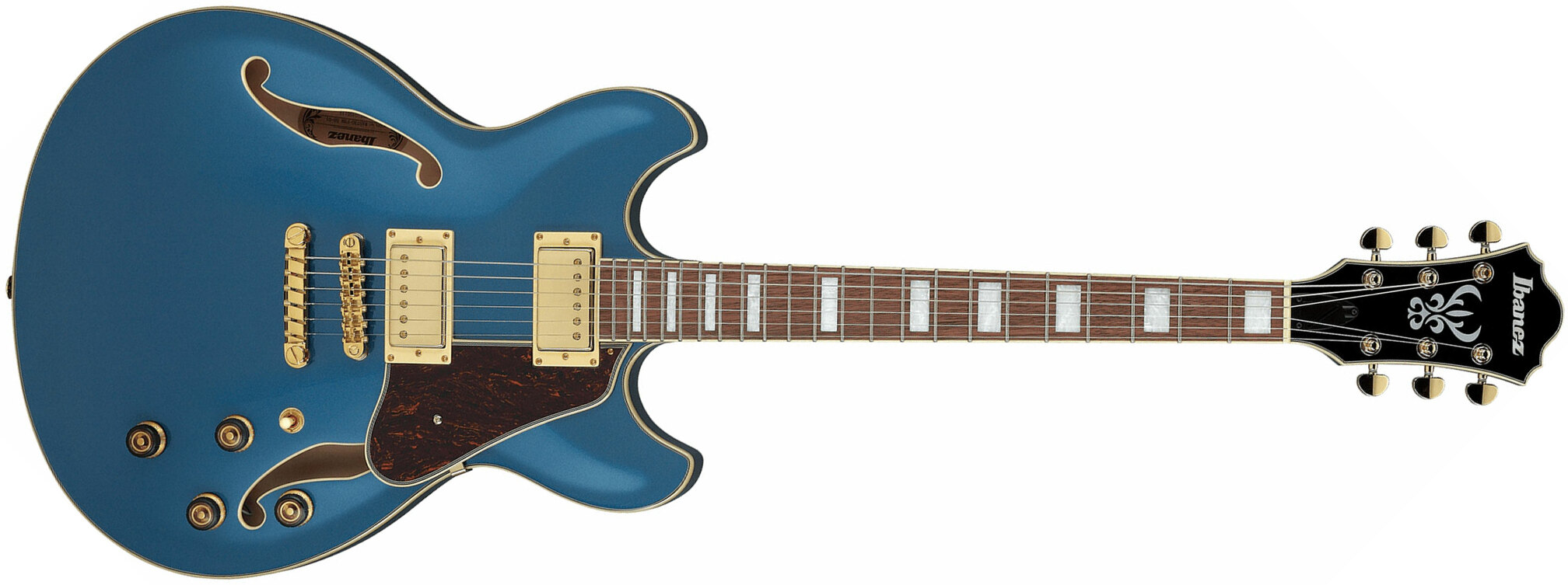 Ibanez As73g Pbm Artcore Hh Ht Noy - Prussian Blue Metallic - Semi-hollow electric guitar - Main picture