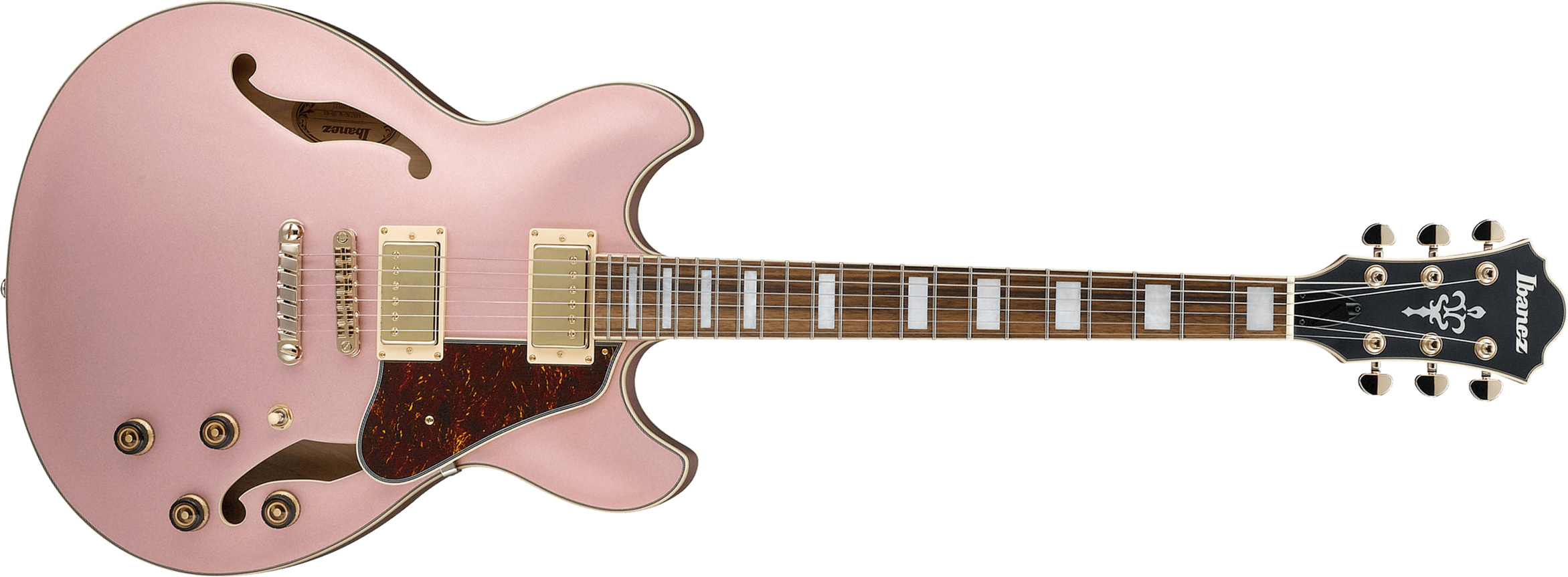 Ibanez As73g Rgf Artcore Hh Ht Noy - Rose Gold Metallic Flat - Semi-hollow electric guitar - Main picture