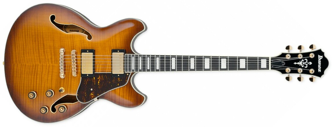 Ibanez As93fm Vls Artcore Expressionist Hh Ht Eb - Violin Sunburst - Semi-hollow electric guitar - Main picture