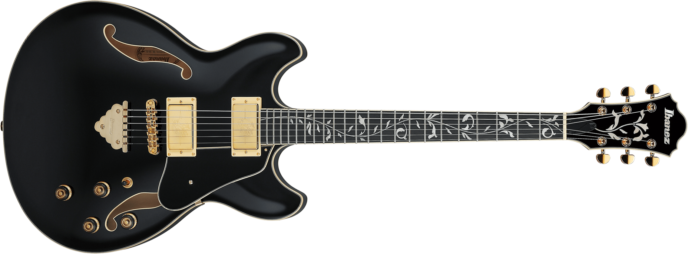Ibanez As93sp Bk Artcore Expressionist 2h Ht Eb - Black - Semi-hollow electric guitar - Main picture