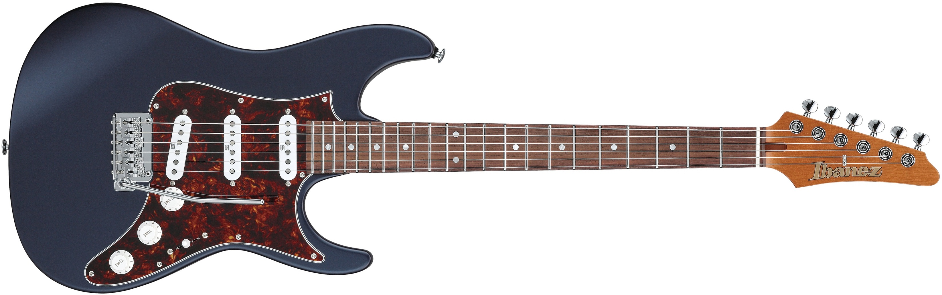 Ibanez Az2203ntdbf Prestige Japon Trem 3s Rw - Dark Tide Blue Flat - Str shape electric guitar - Main picture