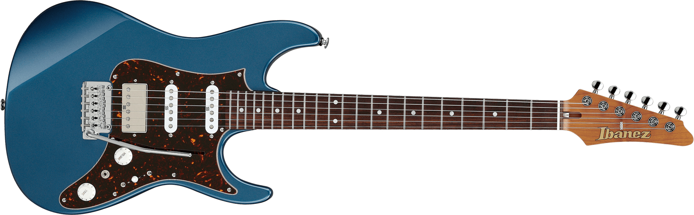 Ibanez Az2204n Pbm Prestige Jap Hss Seymour Duncan Trem Rw - Prussian Blue Metallic - Str shape electric guitar - Main picture
