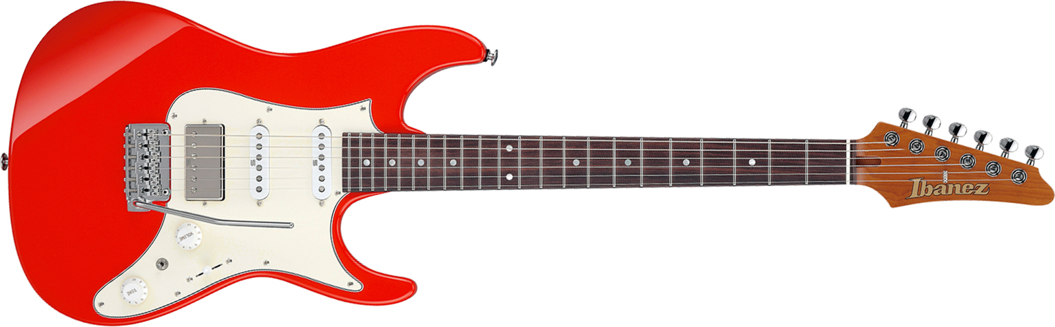 Ibanez Az2204nw Vr Prestige Jap Hss Seymour Duncan Trem Rw - Vermillion Red - Str shape electric guitar - Main picture