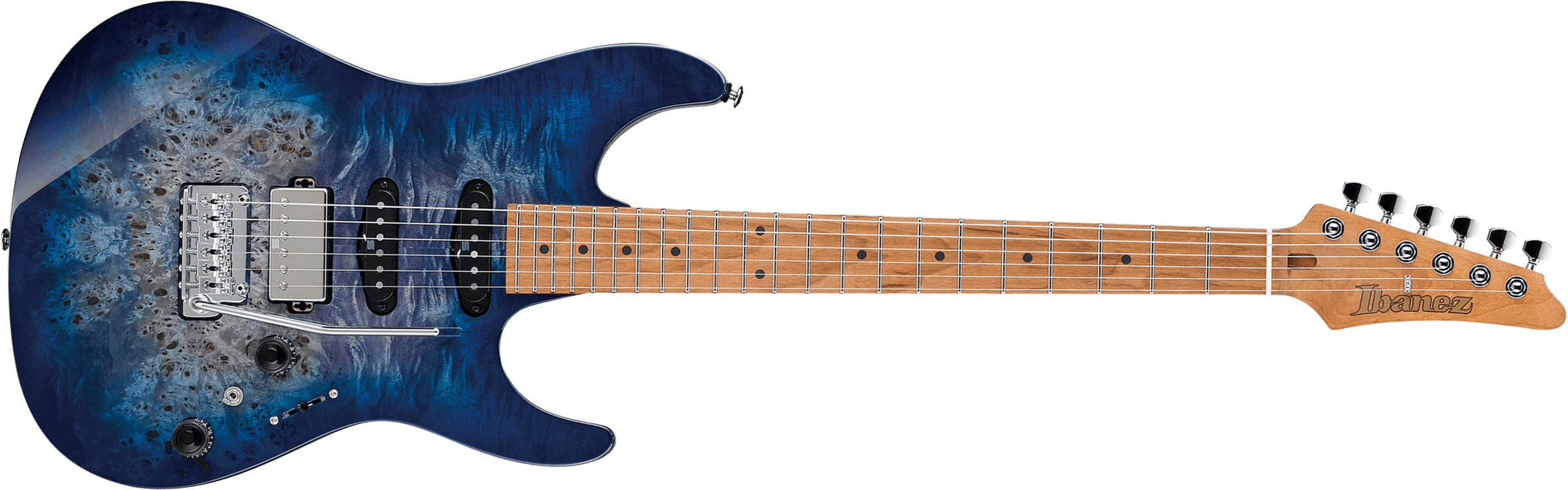 Ibanez Az226pb Cbb Premium Hss Trem Mn - Cerulean Blue Burst - Double cut electric guitar - Main picture