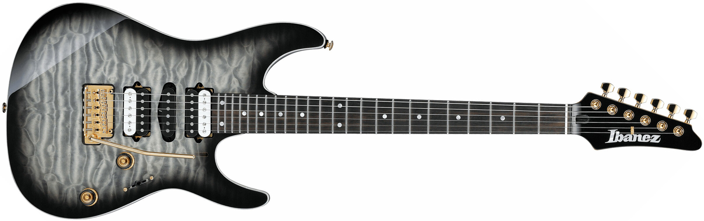 Ibanez Az47p1qm Bib Premium Hsh Di Marzio Trem Eb - Black Ice Burst - Str shape electric guitar - Main picture