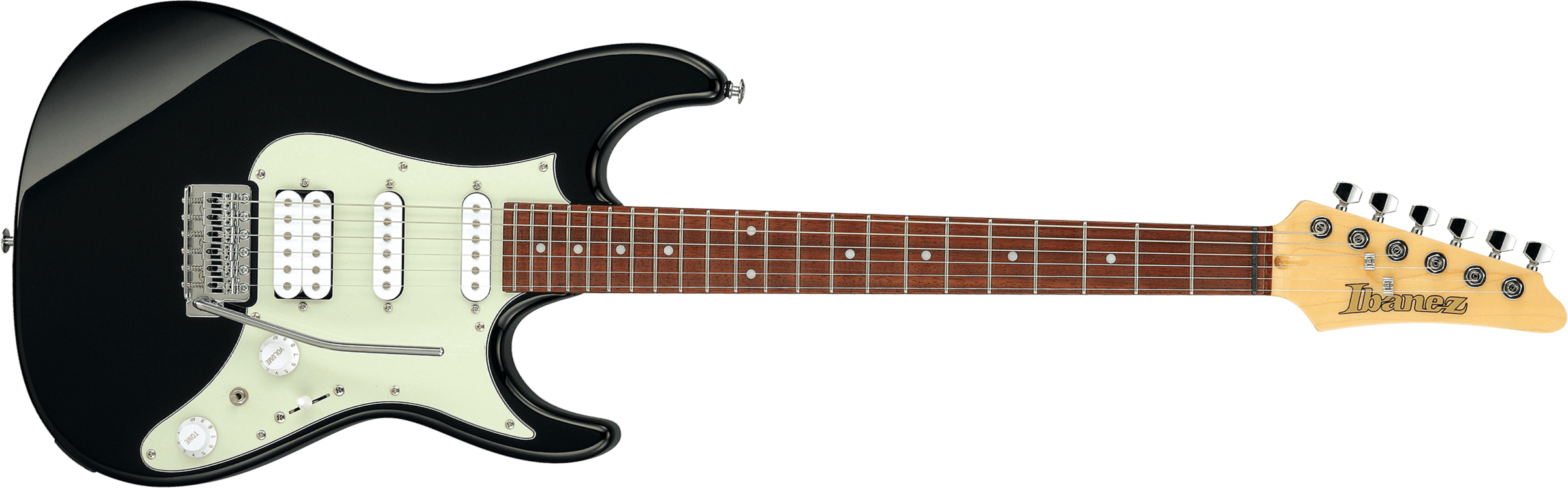 Ibanez Azes 40 Bk Standard Hss Trem Jat - Black - Str shape electric guitar - Main picture