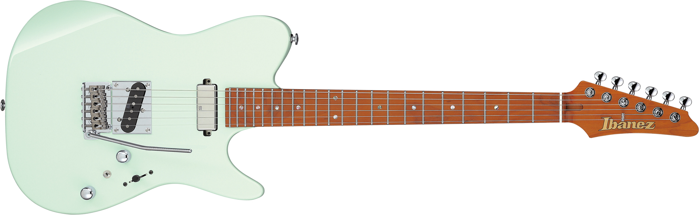 Ibanez Azs2200 Mgr Prestige Jap Smh Seymour Duncan Trem Mn - Mint Green - Tel shape electric guitar - Main picture