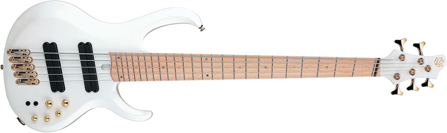 Ibanez Btb605 Mlm Workshop 5c Multiscale Active Mn - Pearl White Matte - Solid body electric bass - Main picture