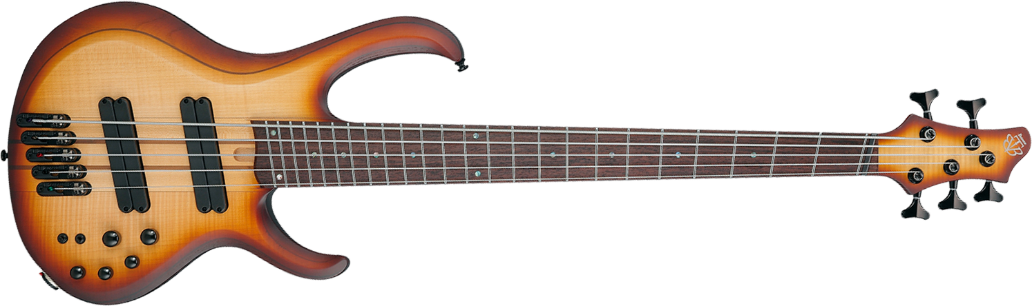 Ibanez Btb705lm Nnf Workshop 5c Multiscale Active Rw - Natural Browned Burst Flat - Solid body electric bass - Main picture
