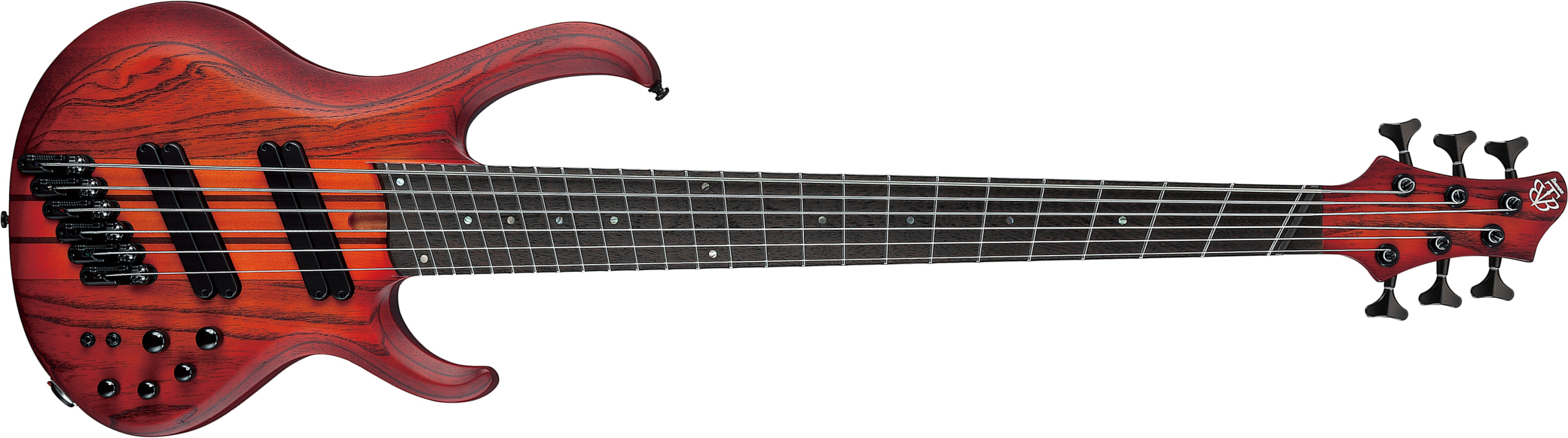 Ibanez Btb866ms Brf Workshop 6c Multiscale Active Pp - Brown Topaz Burst Flat - Solid body electric bass - Main picture