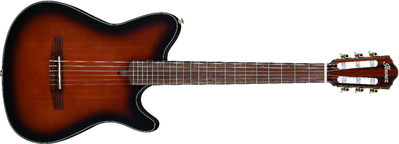 Ibanez Frh10n Bsf Hybrid Cw Epicea Sapele Wal - Brown Sunburst Flat - Classical guitar 4/4 size - Main picture