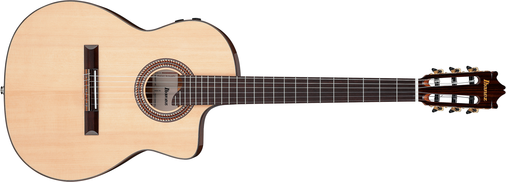 Ibanez Ga360tce Nt Classical 4/4 Thinline Epicea Acacia Rw - Natural High Gloss - Classical guitar 4/4 size - Main picture