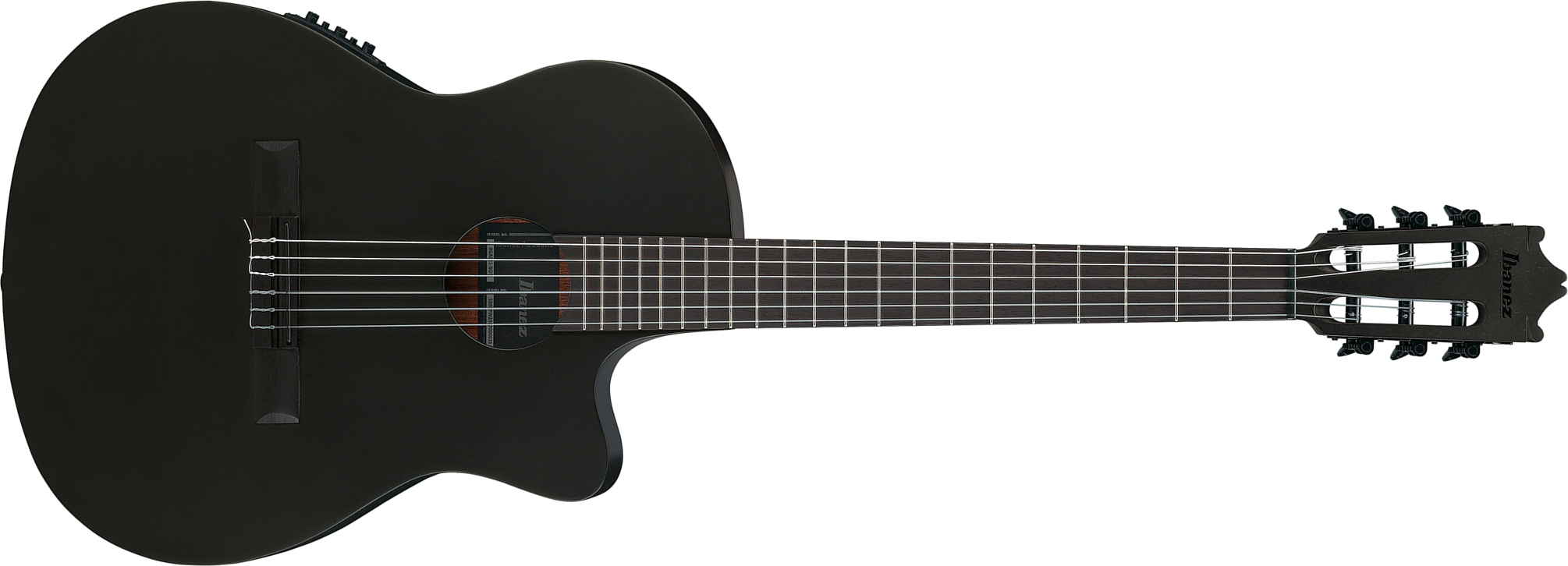 Ibanez Ga621 Bot Classical 4/4 Thinline Epicea Sapele Rw - Black Out - Classical guitar 4/4 size - Main picture