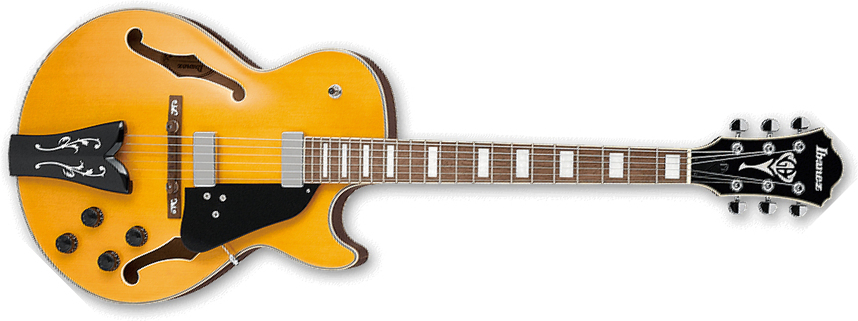 Ibanez George Benson Gb10em Aa Signature Hh Ht Eb - Antique Amber - Hollow-body electric guitar - Main picture