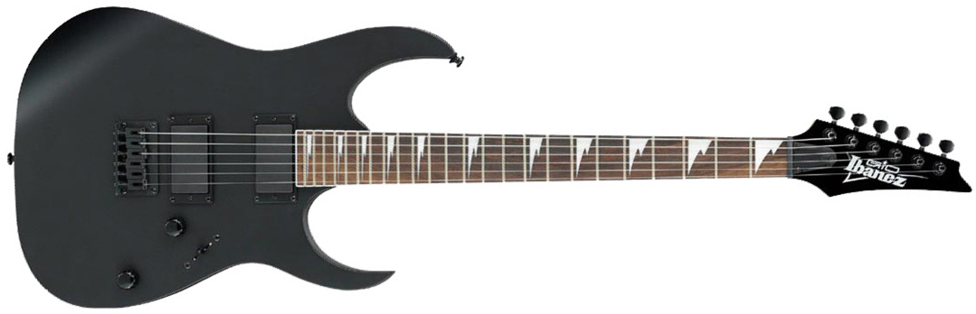Ibanez GRG121DX BKF GIO black flat Str shape electric guitar