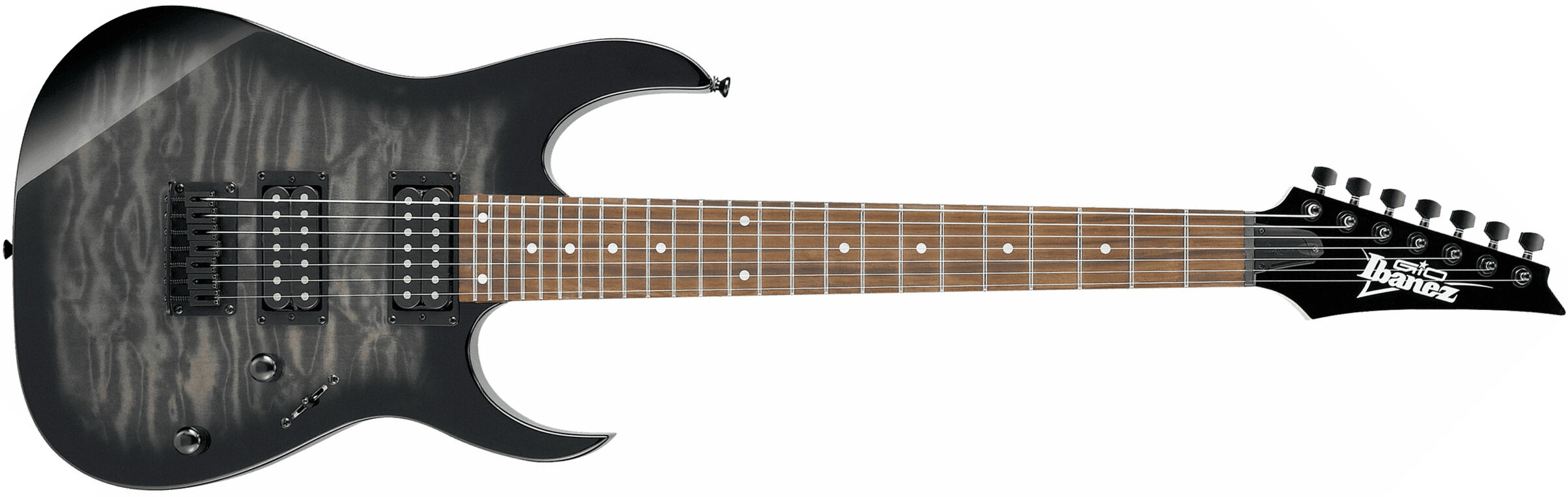 Ibanez Grg7221qa Tks Standard Hh Ht Nzp - Trans Black Sunburst - 7 string electric guitar - Main picture