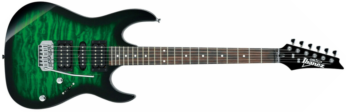 Ibanez Grx70qa Teb Gio Hsh Trem Nzp - Transparent Emerald Burst - Str shape electric guitar - Main picture
