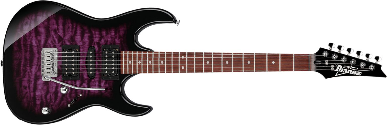 Ibanez Grx70qa Tvt Gio Hsh Trem Jat - Transparent Violet - Str shape electric guitar - Main picture