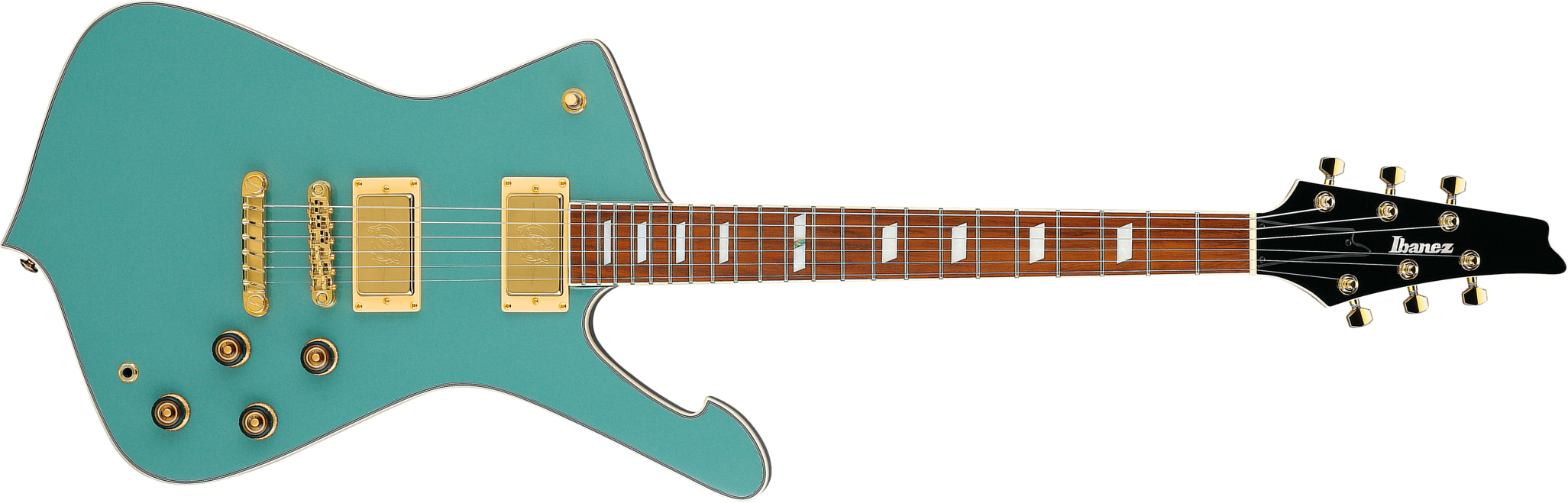 Ibanez Ic420 Cgm Iceman 2h Ht Jat - Coral Green Metallic - Retro rock electric guitar - Main picture