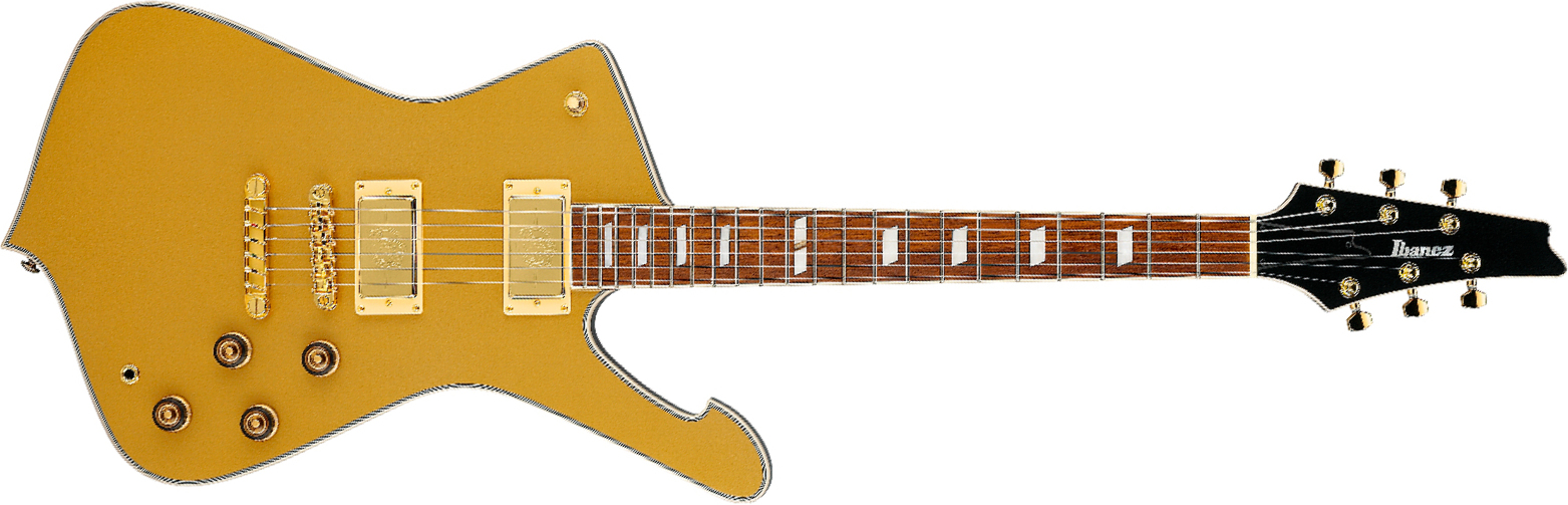 Ibanez Ic420 Gd Iceman 2h Ht Jat - Gold - Retro rock electric guitar - Main picture