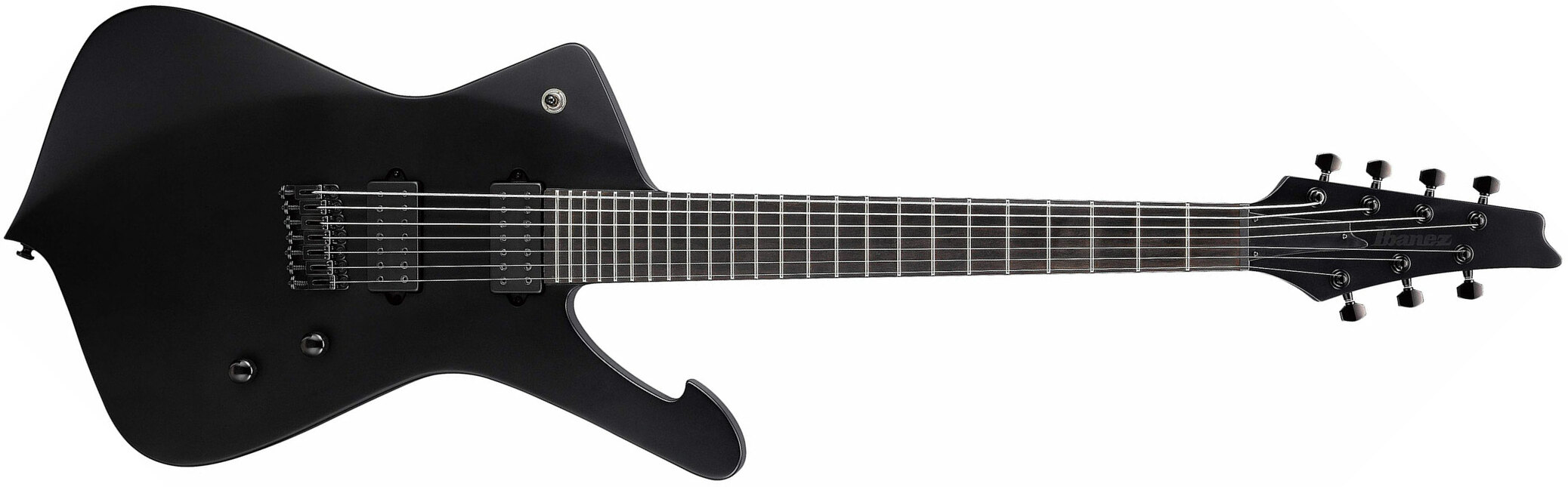 Ibanez Ictb721 Bkf Iceman Iron Label 7c Hh Dimarzio Ht Eb - Black Flat - 7 string electric guitar - Main picture