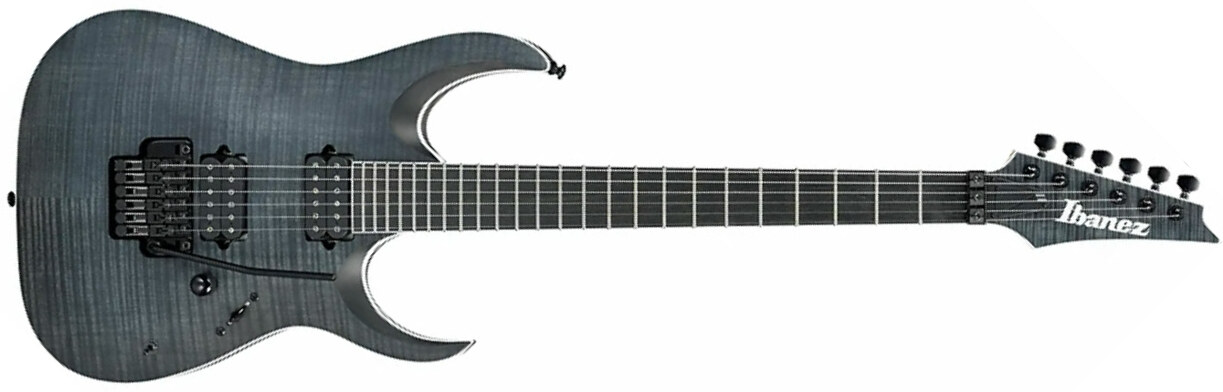 Ibanez Iron Label Rgaix6fmt Tgf Hh Dimarzio Fr Eb - Transparent Grey Flat - Str shape electric guitar - Main picture