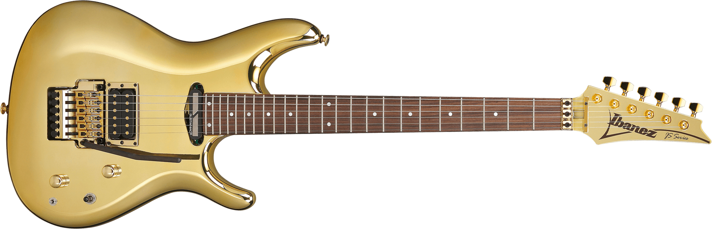 Ibanez Joe Satriani Js1gd Jap Signature 1h Sustainiac Fr Rw - Gold - Str shape electric guitar - Main picture