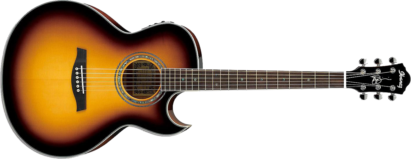 Ibanez Joe Satriani Jsa5 Vb Cw Epicea Acajou Rw - Vintage Sunburst - Acoustic guitar & electro - Main picture