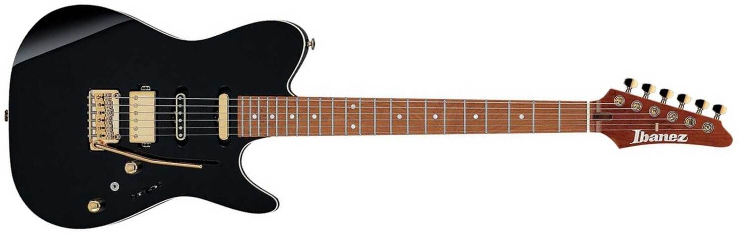 Ibanez Lari Basilio Lb1 Bk Jap Signature Hss Trem Mn - Black - Signature electric guitar - Main picture