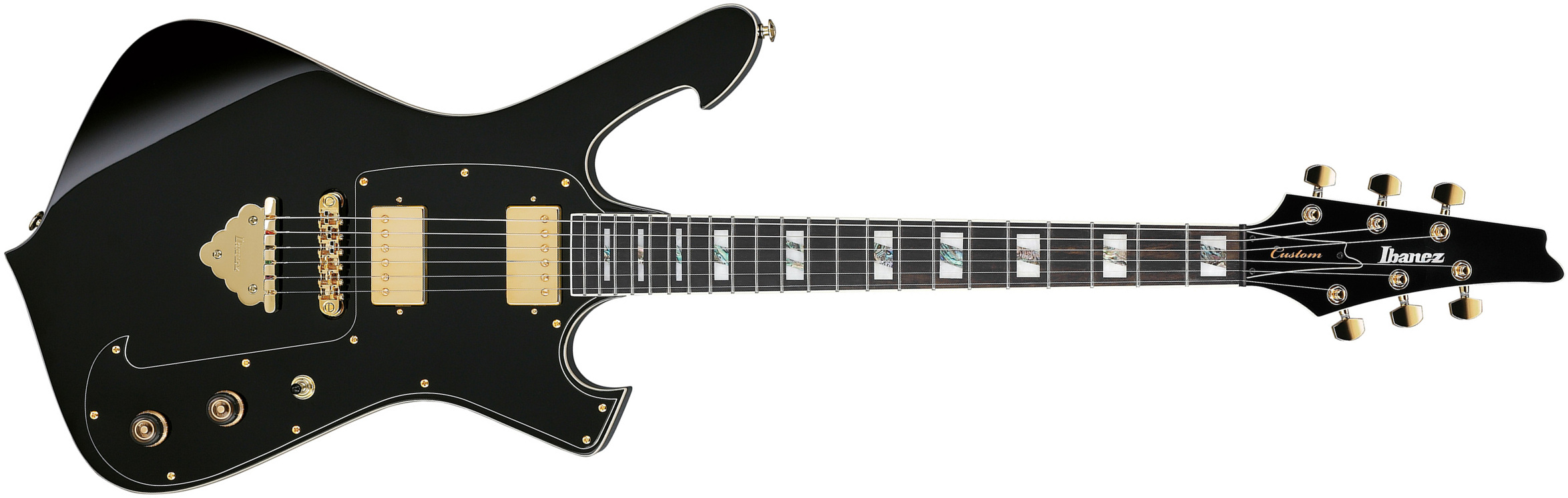 Ibanez Paul Gilbert Frm350 Bk Signature 2h Ht Eb - Black - Signature electric guitar - Main picture