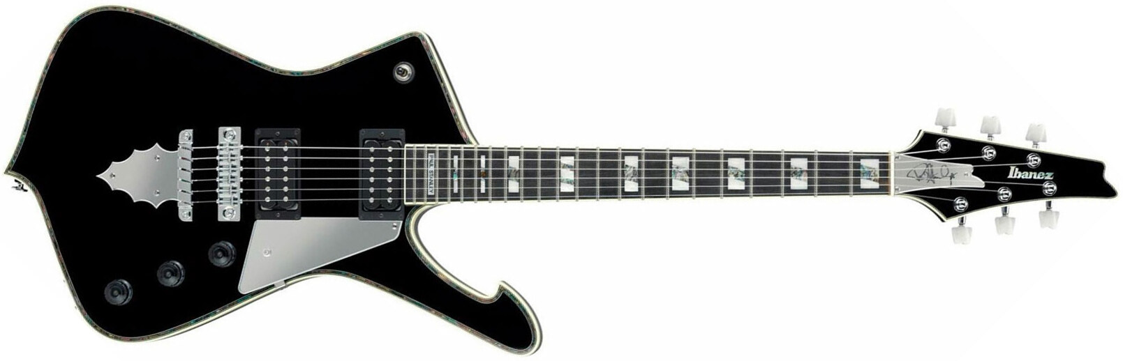 Ibanez Paul Stanley Ps10 Bk Japon Signature Hh Seymour Duncan Ht Eb - Black - Metal electric guitar - Main picture