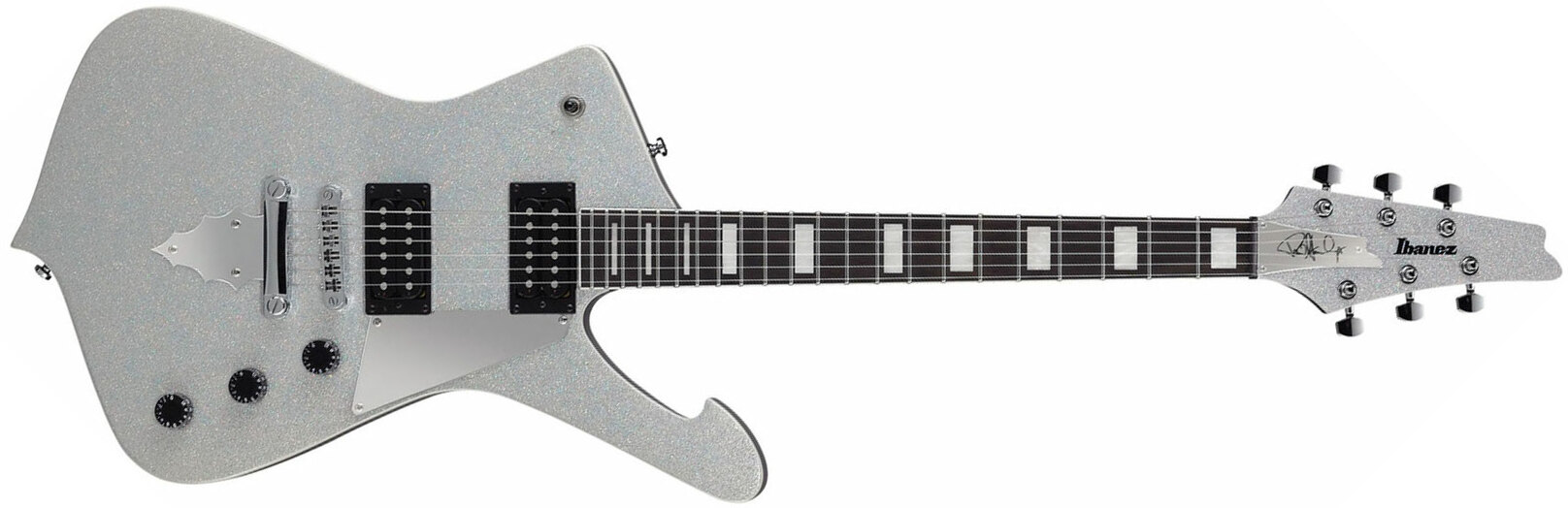 Ibanez Paul Stanley Ps60 Ssl Signature Hh Ht Pur - Silver Sparkle - Metal electric guitar - Main picture