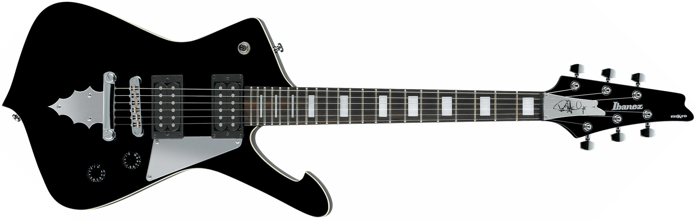 Ibanez Paul Stanley Psm10 Bk Signature Hh Ht Eb - Black - Electric guitar for kids - Main picture