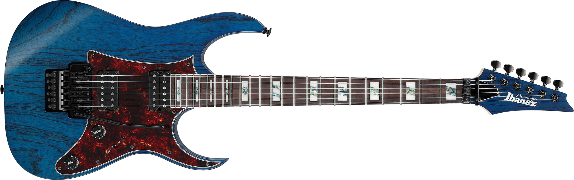 Ibanez Rg653dx Tdf Prestige Jap 2h Rw - Transparent Deep Blue Flat - Str shape electric guitar - Main picture