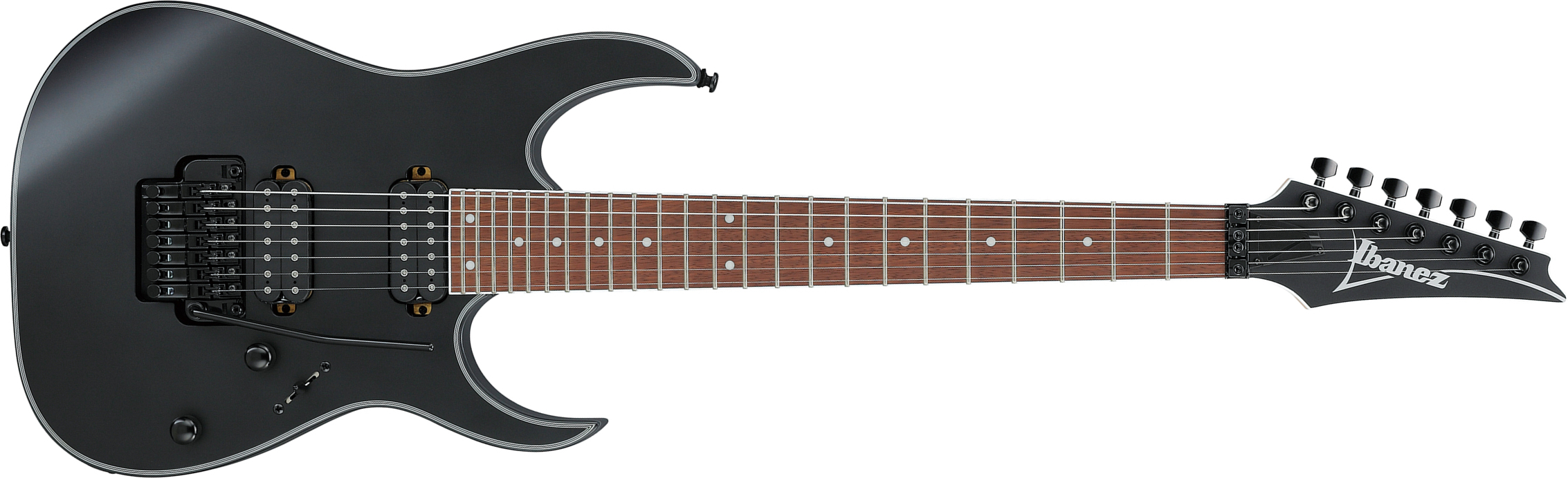 Ibanez Rg7320ex Bkf 7c 2h Fr Jat - Black Flat - 7 string electric guitar - Main picture