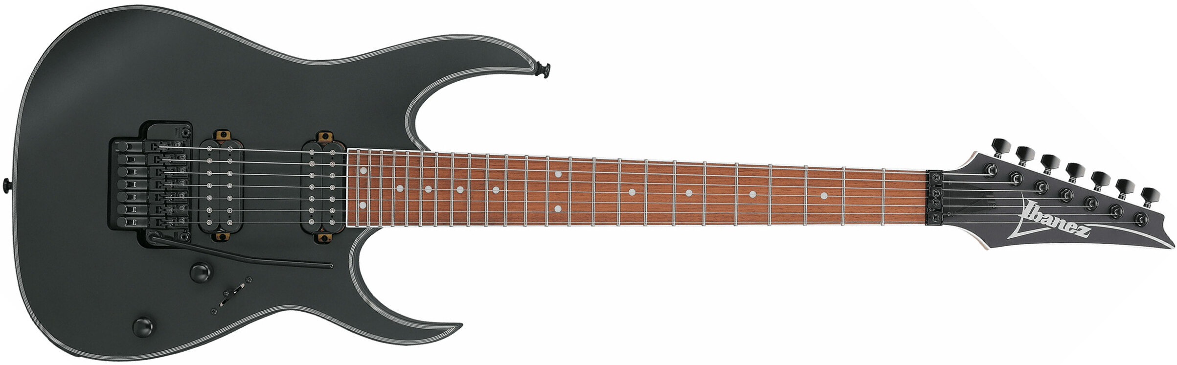 Ibanez Rg7420ex Bkf Standard 7c 2h Ht Jat - Black Flat - 7 string electric guitar - Main picture